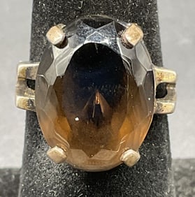 Vintage Sterling Silver Semiprecious Ring