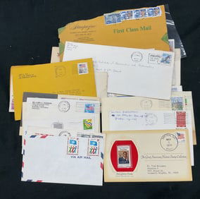 Grp Lot 30+ Assorted US Stamps 1960s-1980s