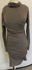 Courage B Grey Ruched Turtleneck Dress USA