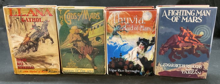4 1st Ed Edgar Rice Burroughs Books 1910s-1940s