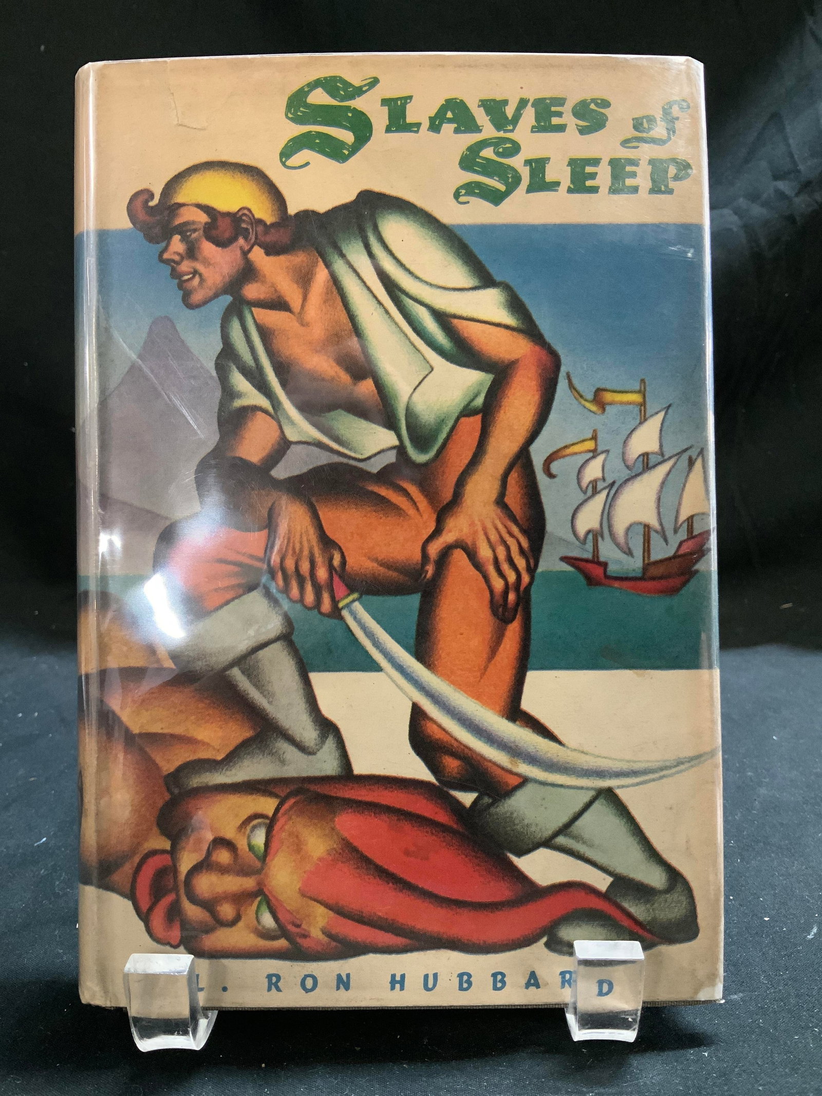 1948 Slaves of Sleep 1st Edition Bk L Ron HUBBARD: Slaves of Sleep by L. Ron Hubbard. Shasta Publishers. 5525 Blackstone. Copyright 1948. First Edition. Printed in USA. Front cover features illustrations of a sailor. Surface wear consistent to age, us