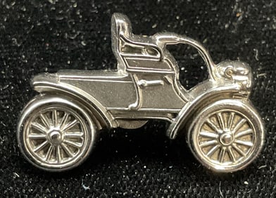 Silver Tone Antique Style Automobile Pin