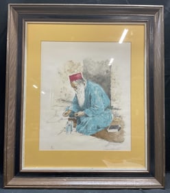 Signed Irving Weinstein Beggar Lithograph