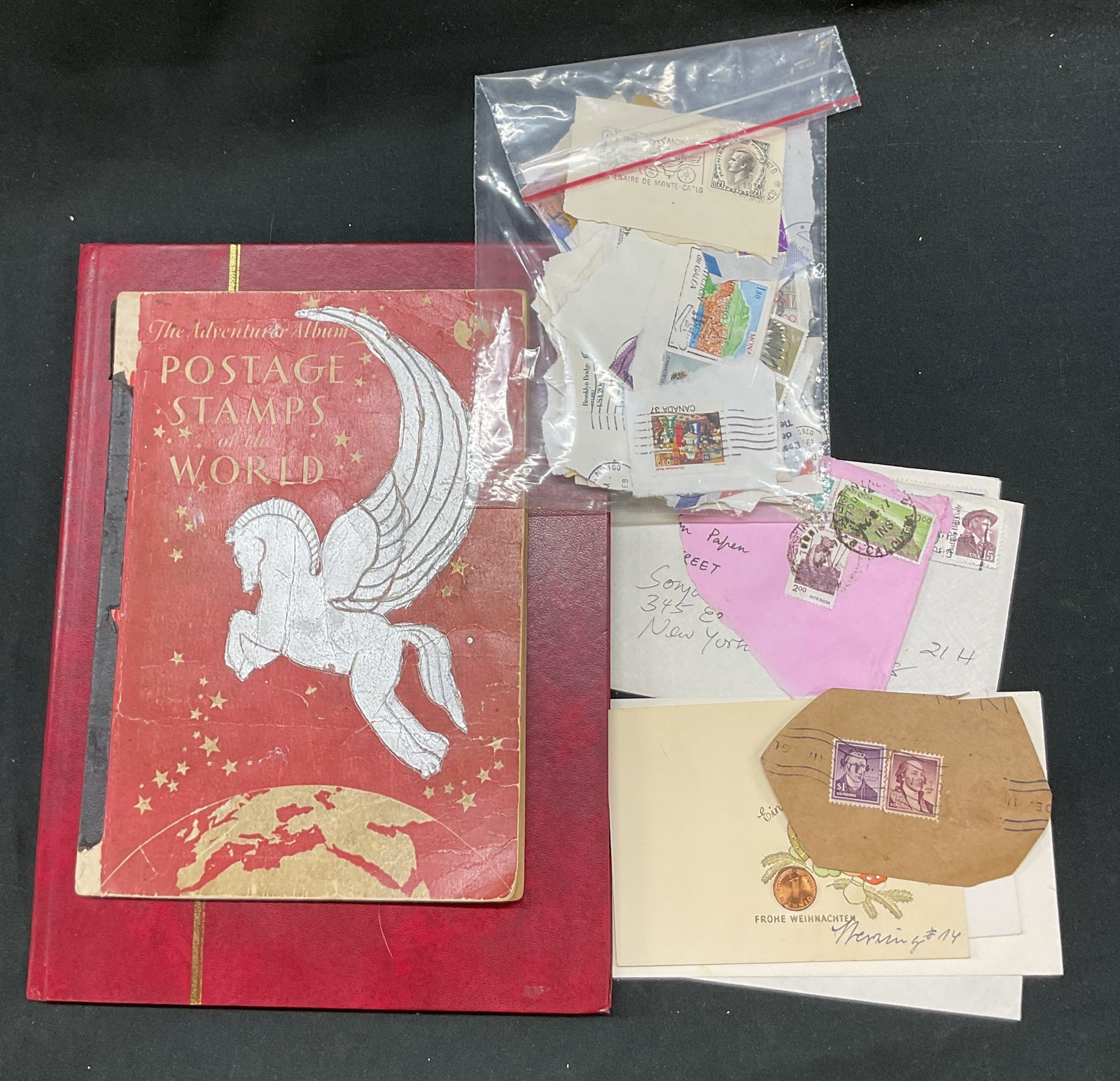 GrpLot Vntg 40+ Assorted US & Foreign Stamps 1900s (1 of 8)