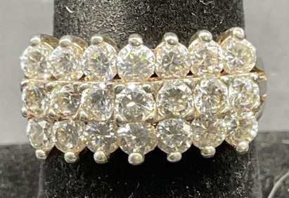 Sterling Silver Clear Semiprecious Ring