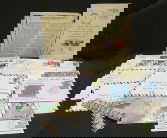 Lot 15+ 1950-1960s Israeli Stamps & Ephemera