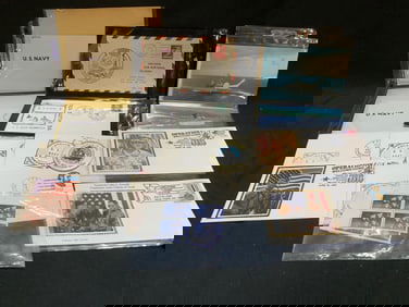 Lot 15+ 1970-1990s U.S. Navy Stamps & Ephemera