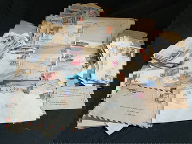 Lot 40+ 1930-1960s 1st Covers, Stamps, Ephemera