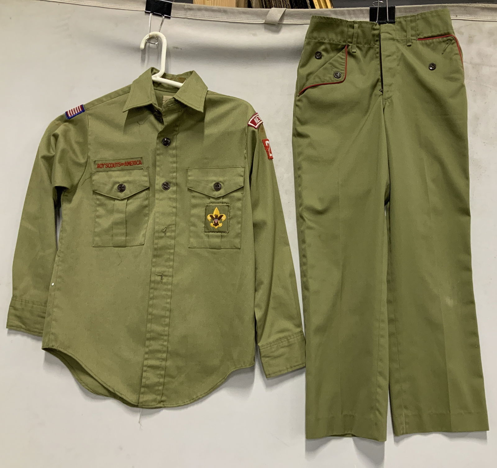Vtg Boy Scouts of America Uniform Shirt & Pants (1 of 6)