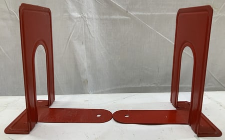 Vntg C.1970s Red Metal Bookends