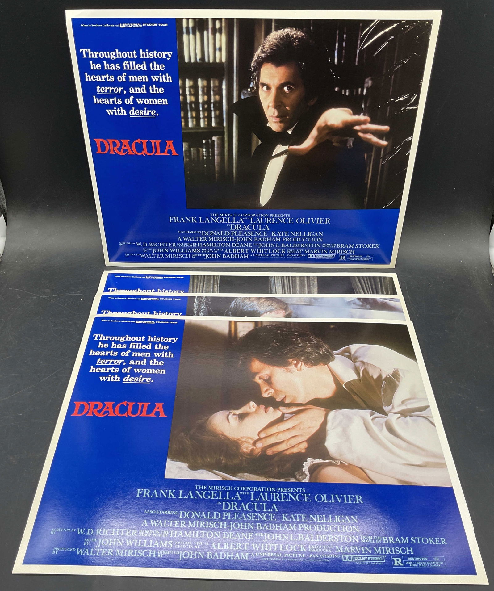Lot 4 Dracula, Frank Langella, Lobby Cards 1979 (1 of 6)