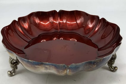 Vntg W.M. A ROGERS Silver Plated Scalloped Bwl