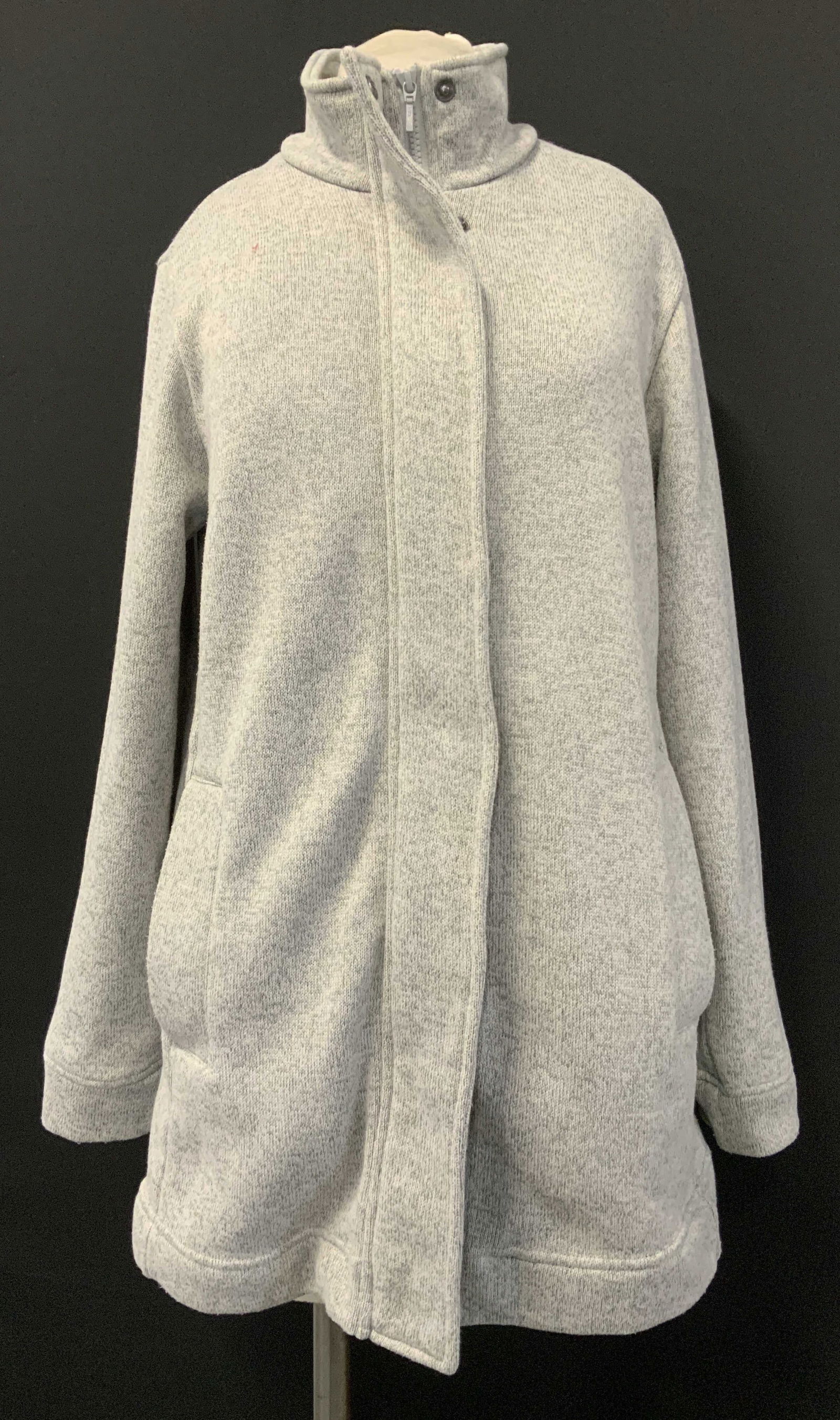 Lands End Grey Polyester Zip Up Jacket (1 of 6)