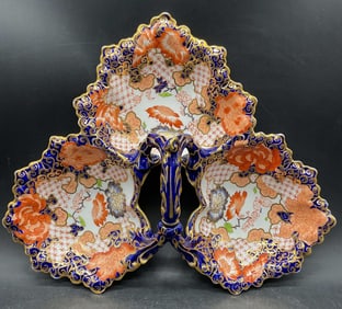 Royal Crown Derby Imari 3Bowl Serving Dish England