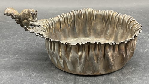 Antq Adelphi Silver Plated Squirrel Nut Bowl