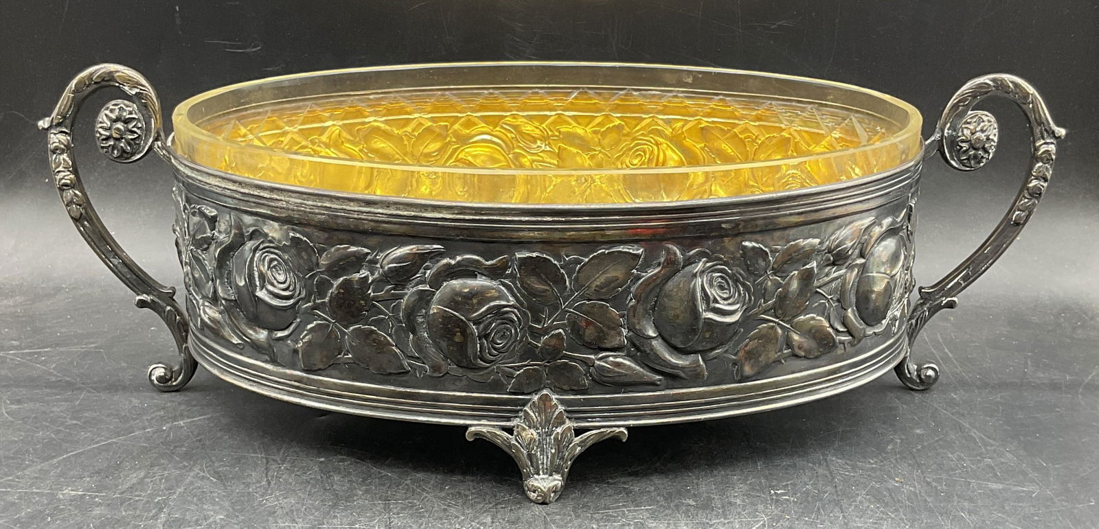 Vintage Silver Plated Floral Centerpiece Bowl (1 of 8)