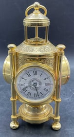 Franklin Mint Gold Plated Meteorological Clock