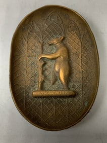 Vtg Warwick Bear Copper Patina Trinket Dish