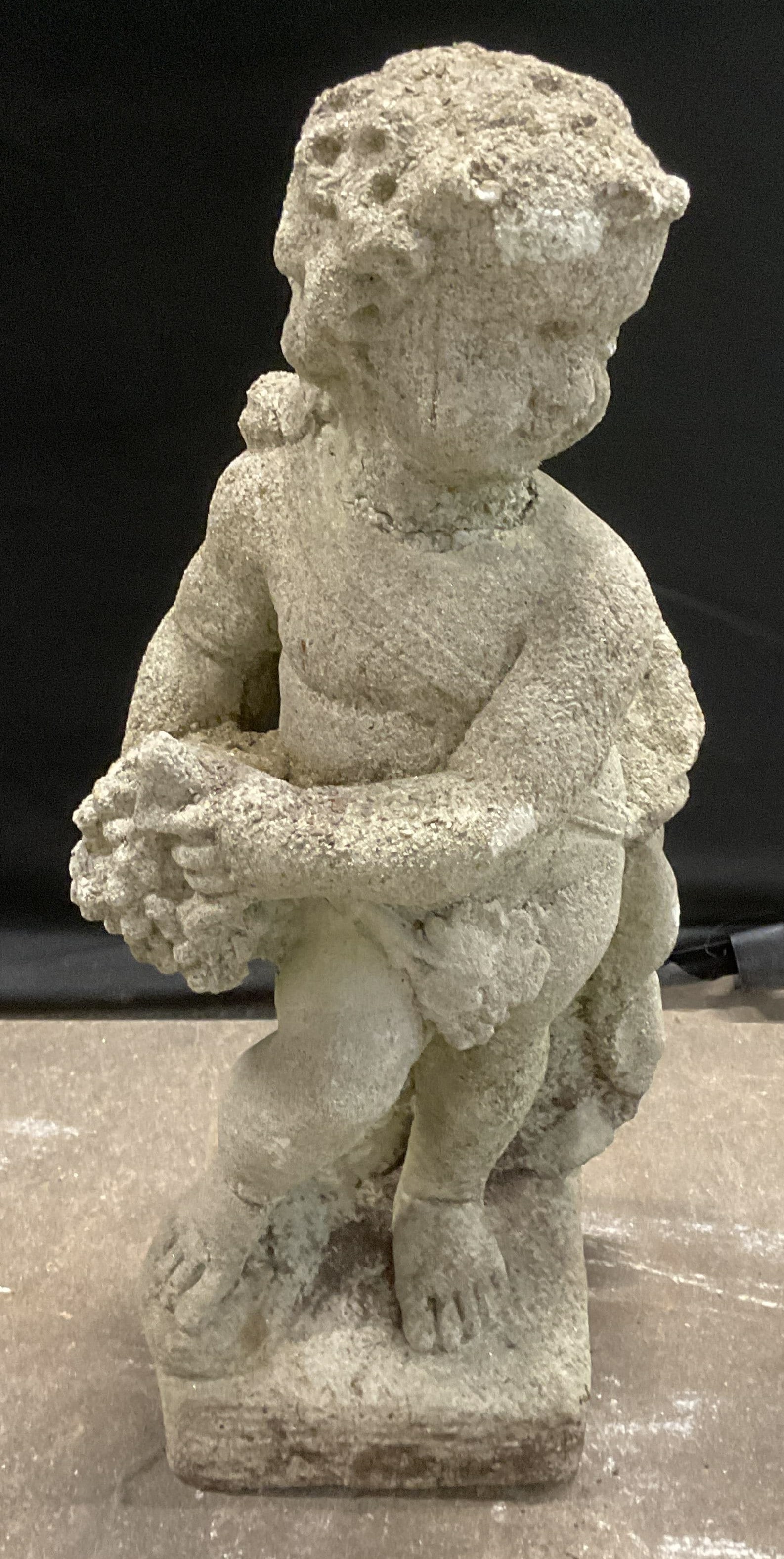 Cement Stone Classical Cherub Garden Statue (1 of 7)