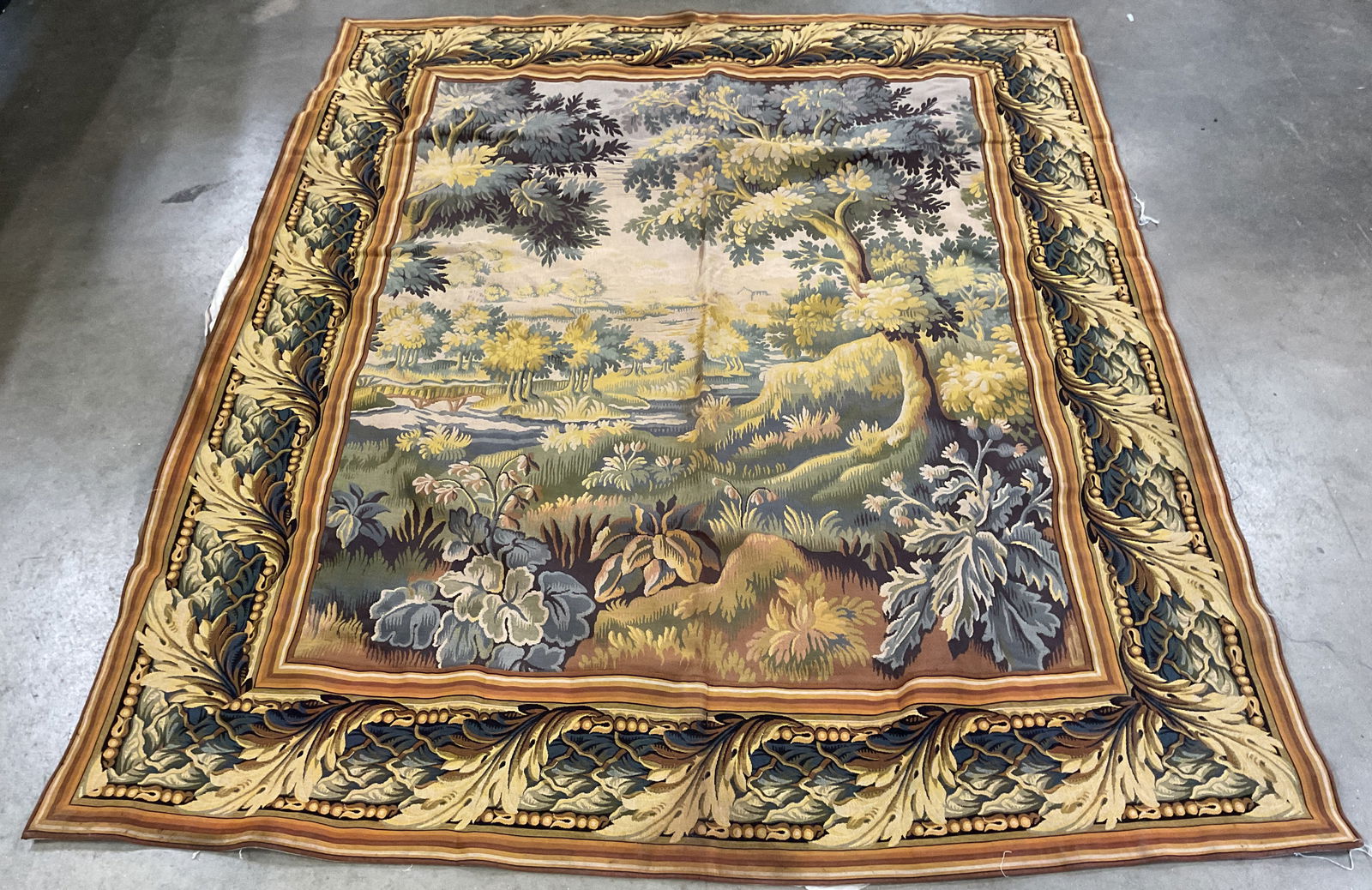 Vintage French Aubusson Style Verdure Tapestry 86i (1 of 6)