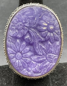 AKR Sterling Silver Semiprecious Flower Ring