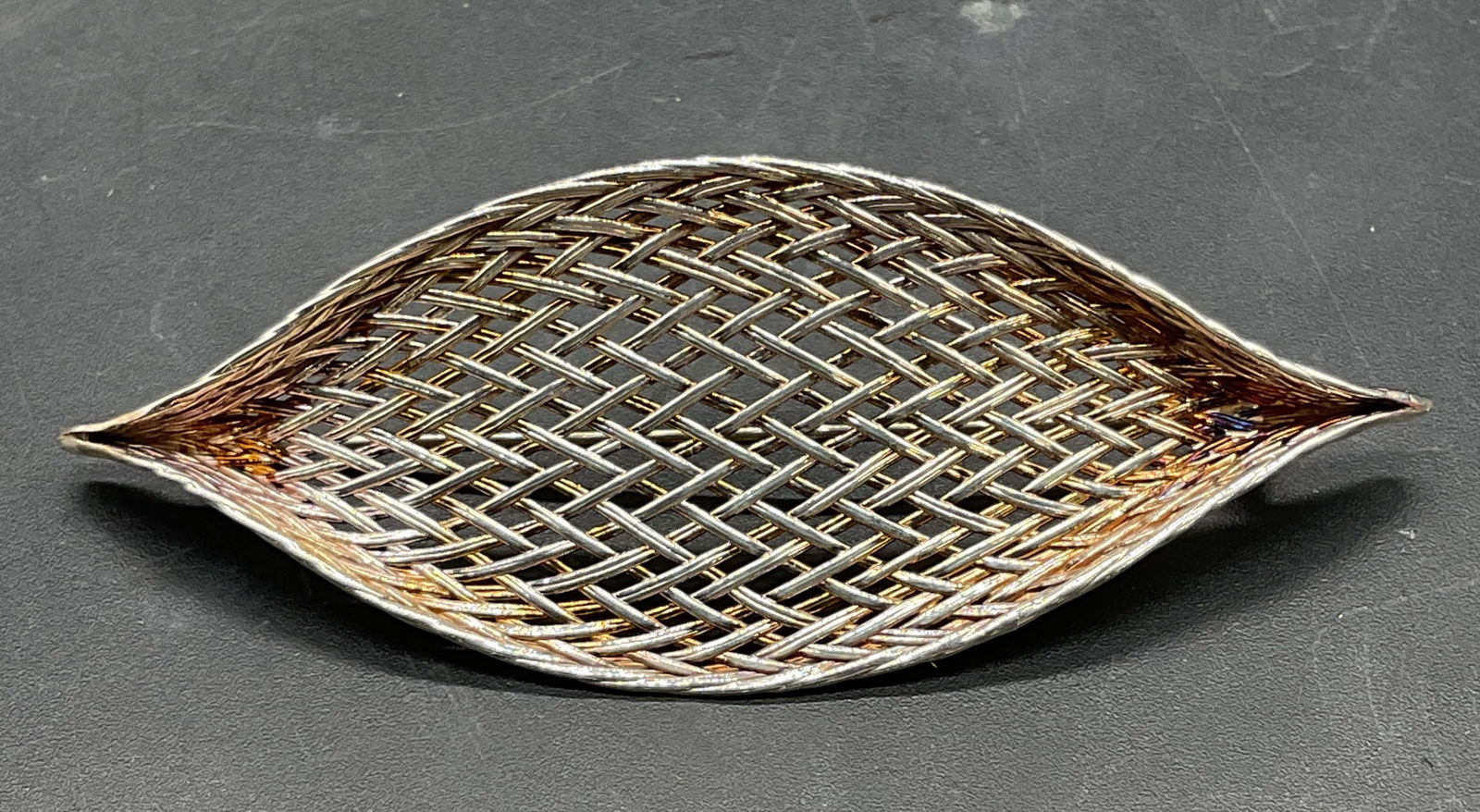 Tiffany & Co Sterling Silver Basket Weave Brooch (1 of 7)