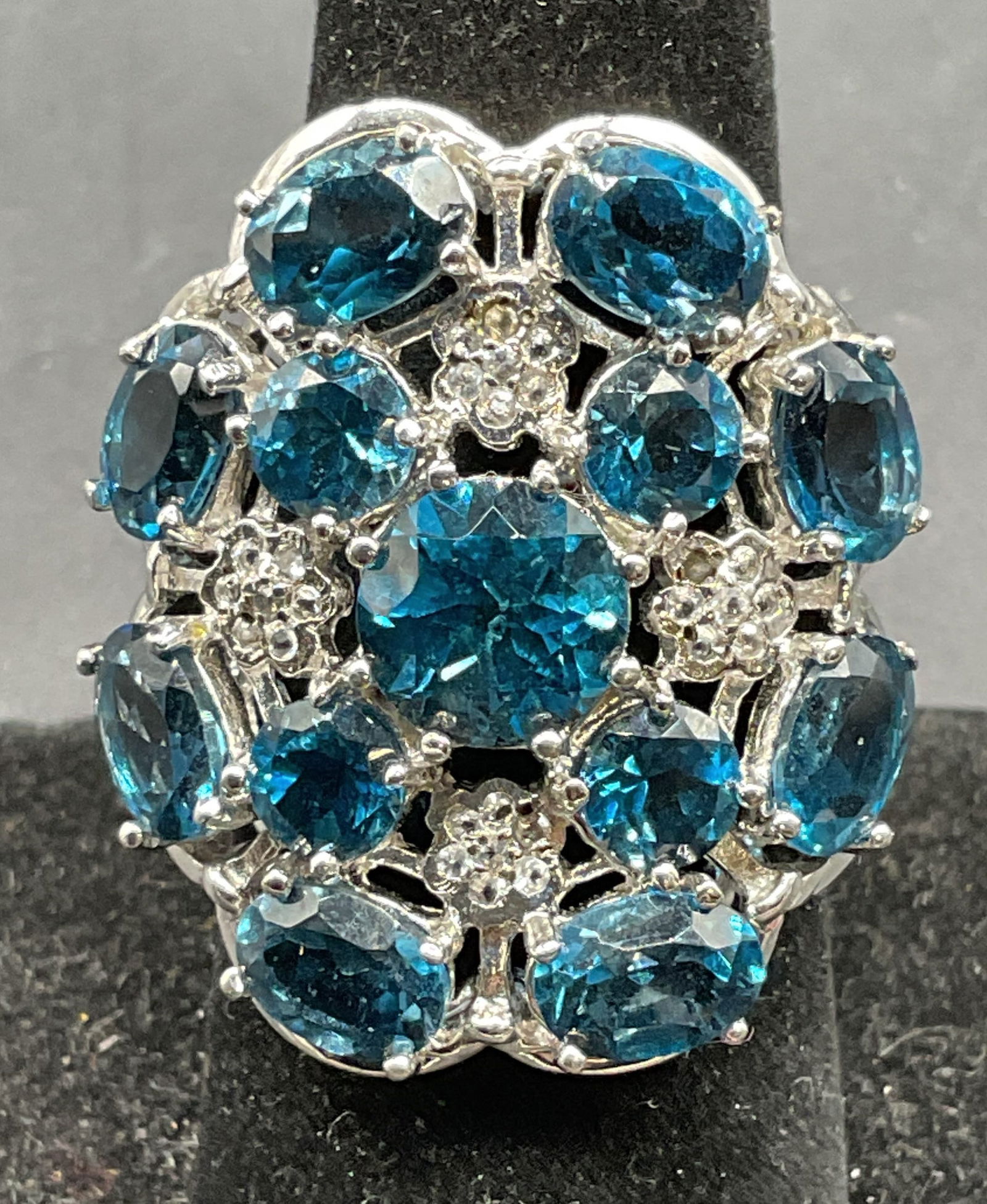 RST Sterling Silver Blue Semiprecious Ring (1 of 6)