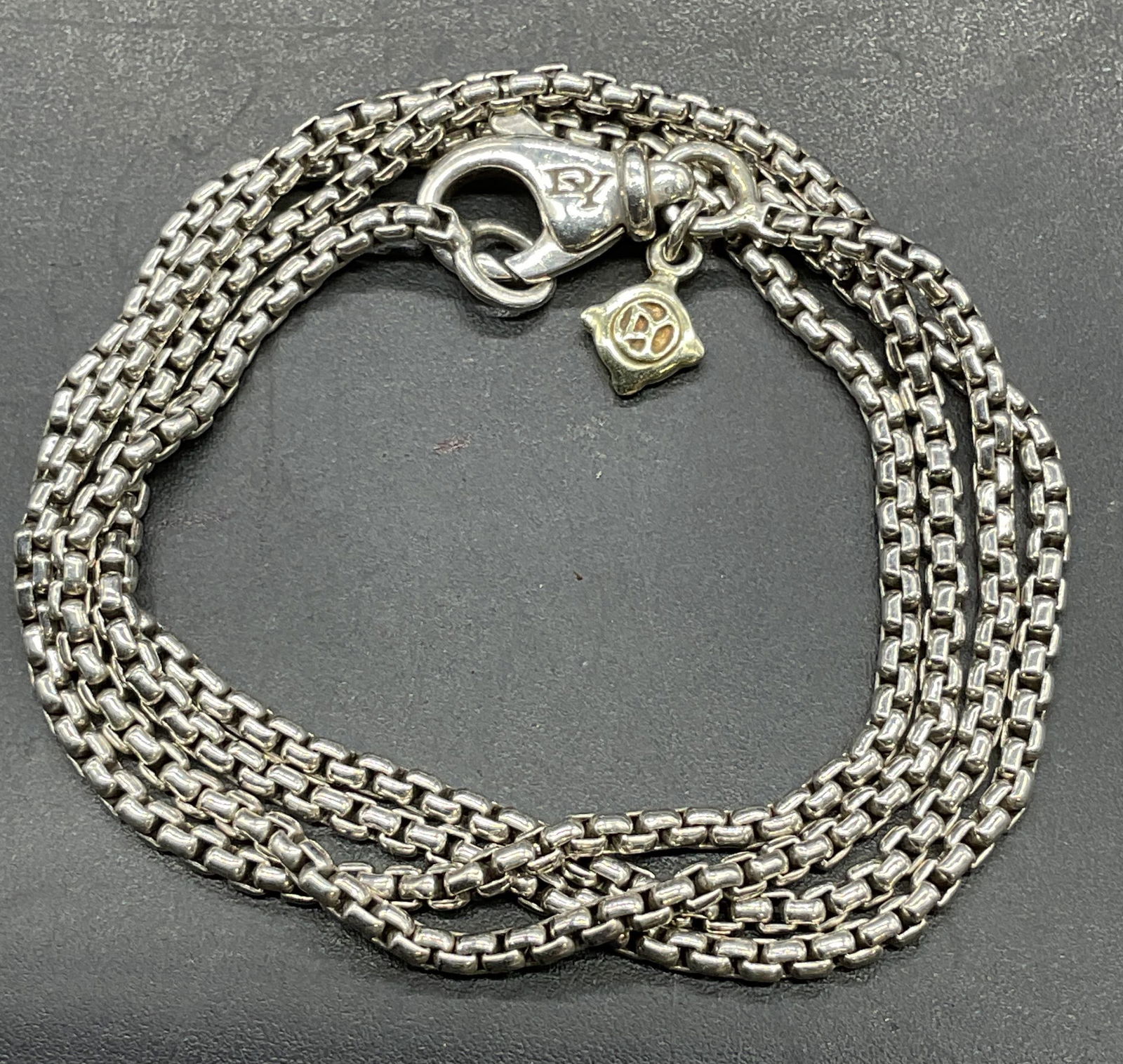 David Yurman Sterling Silver Box Chain Necklace (1 of 6)