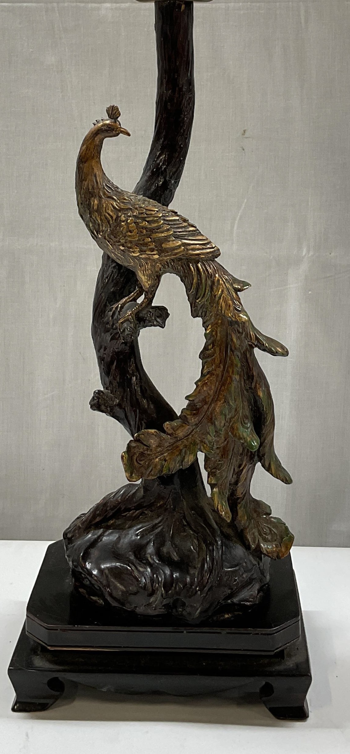 Vintage Brass Toned Peacock Table Lamp (1 of 17)