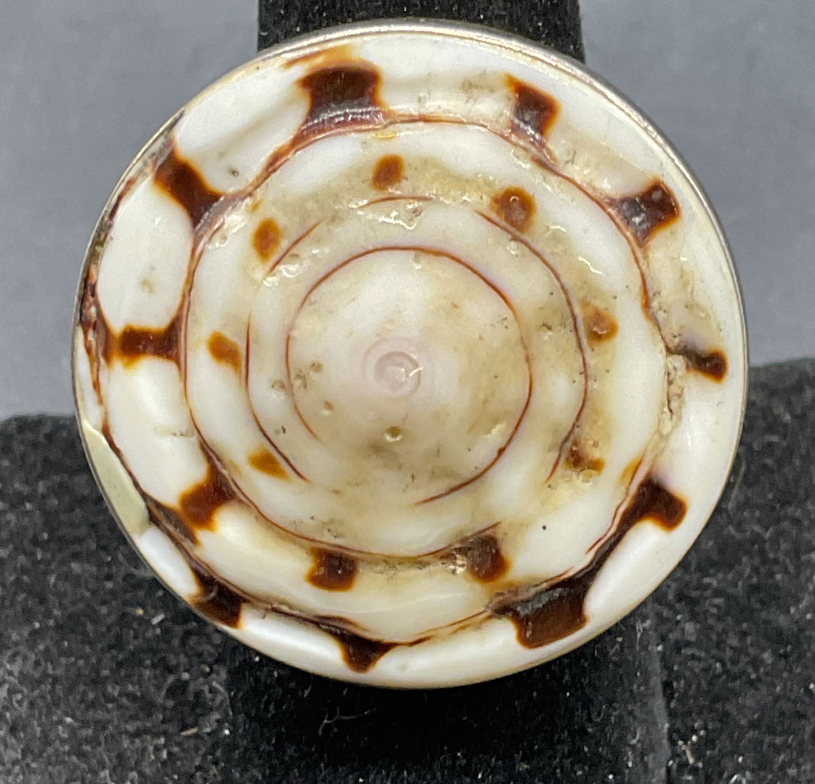 Vintage Signed  Sterling Silver Shell Ring (1 of 6)