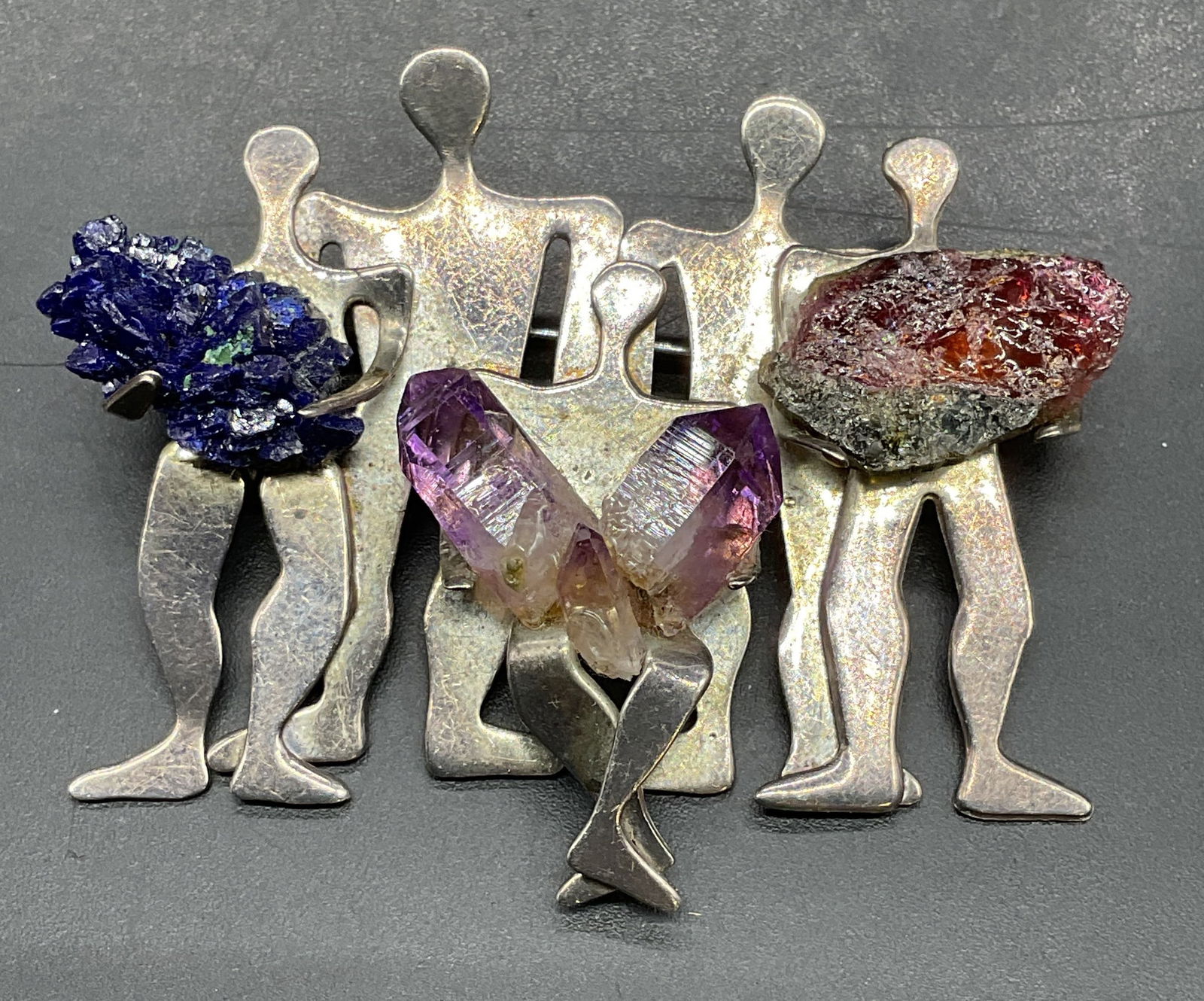 Iriniri Sterling Silver Figural Gem Brooch (1 of 6)