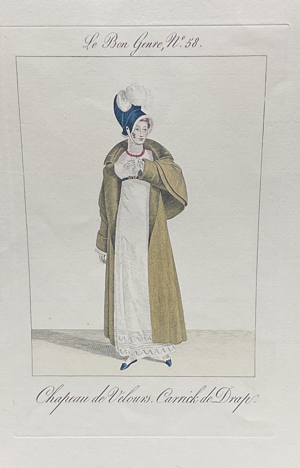 Antq Le Bon Genre Chapeau Carrick Engraving (1 of 7)