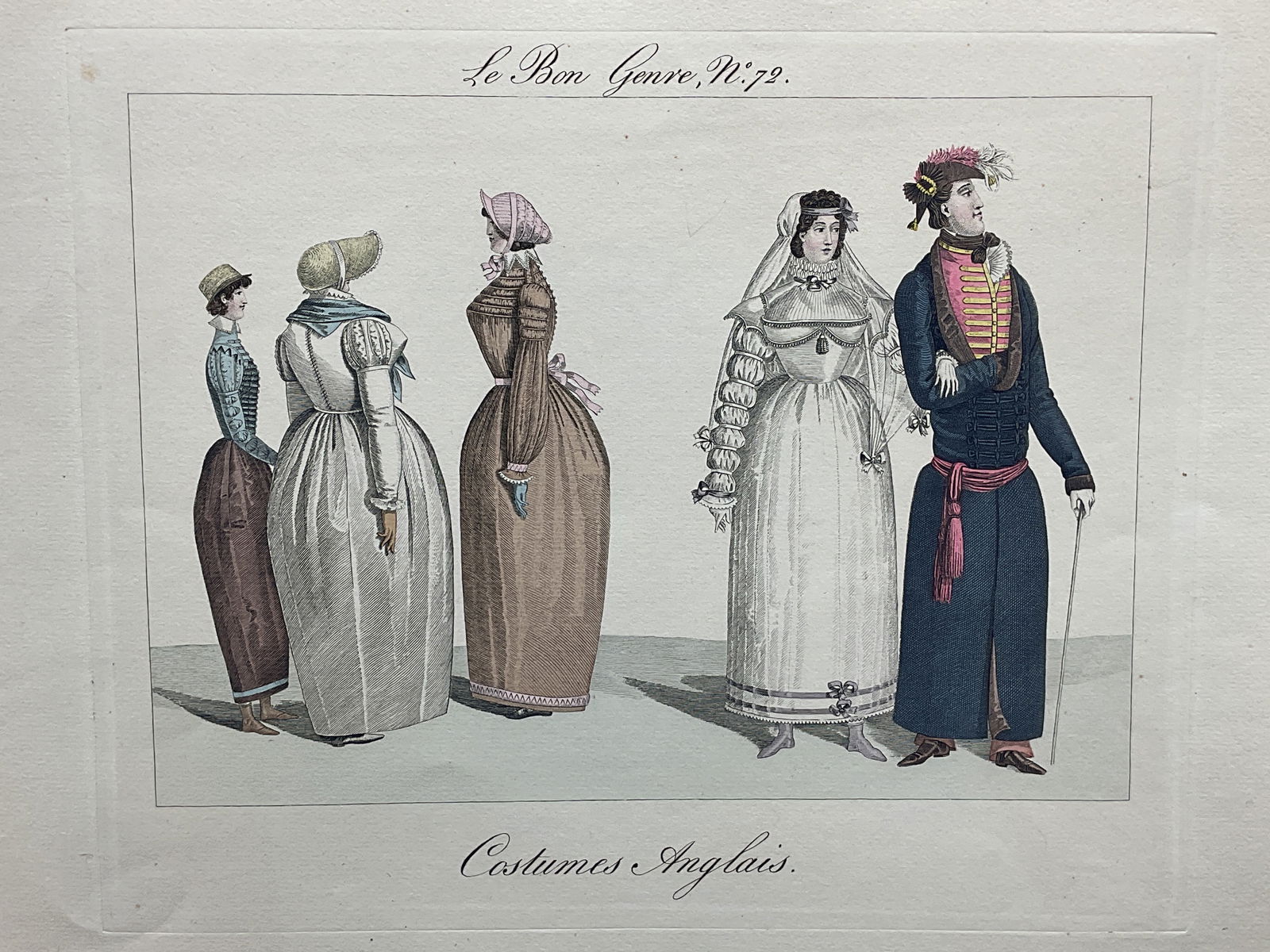 Antq Le Bon Genre English Fashion Engraving (1 of 6)