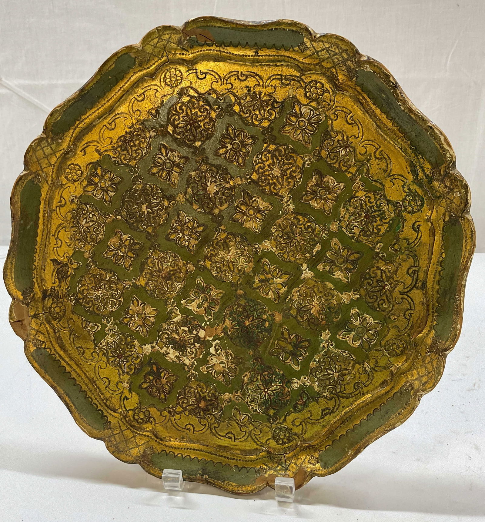 Vintage Florentine Gold Leaf Deco Serving Tray (1 of 10)