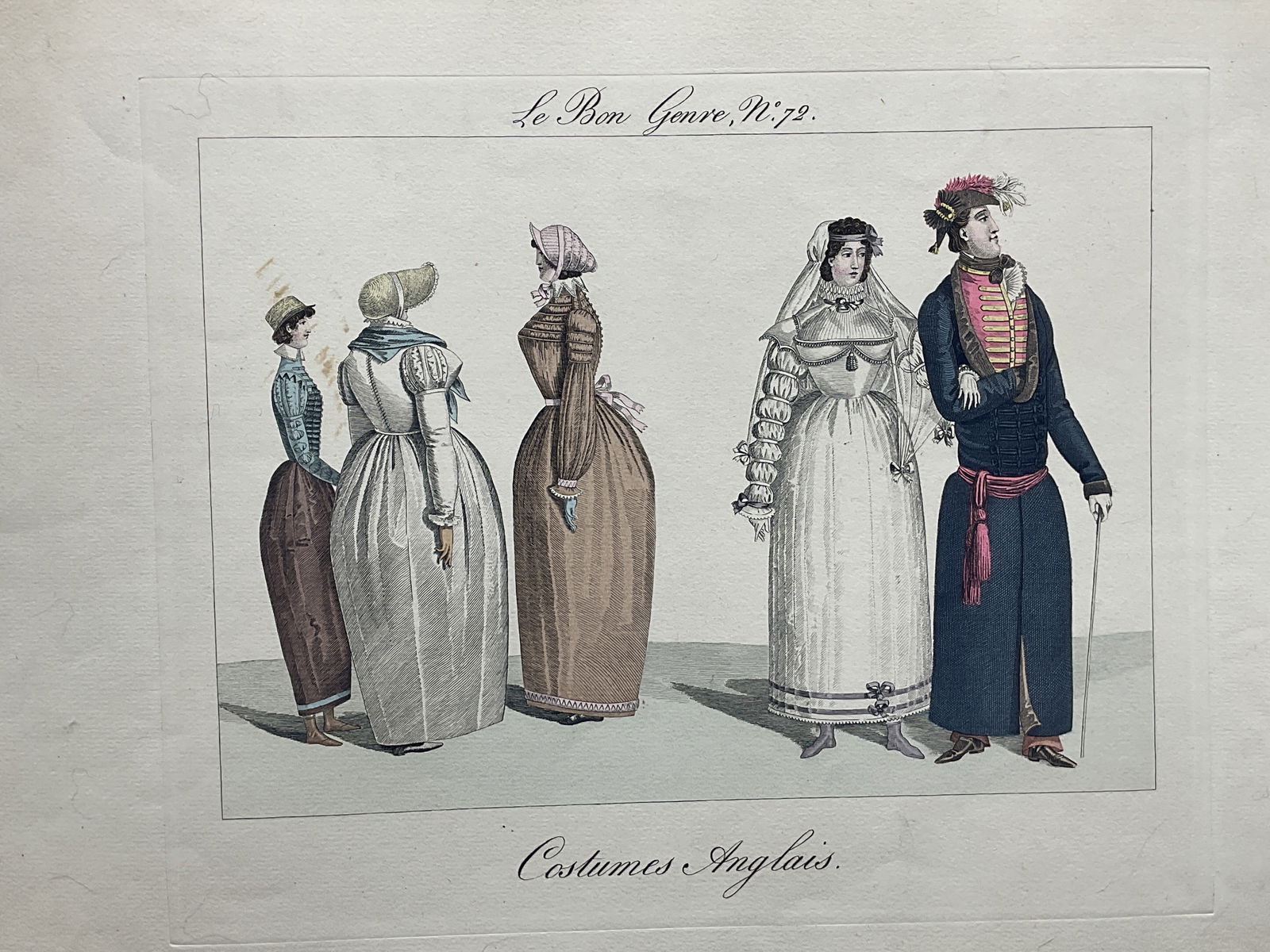 Antq Le Bon Genre English Fashion Engraving (1 of 6)