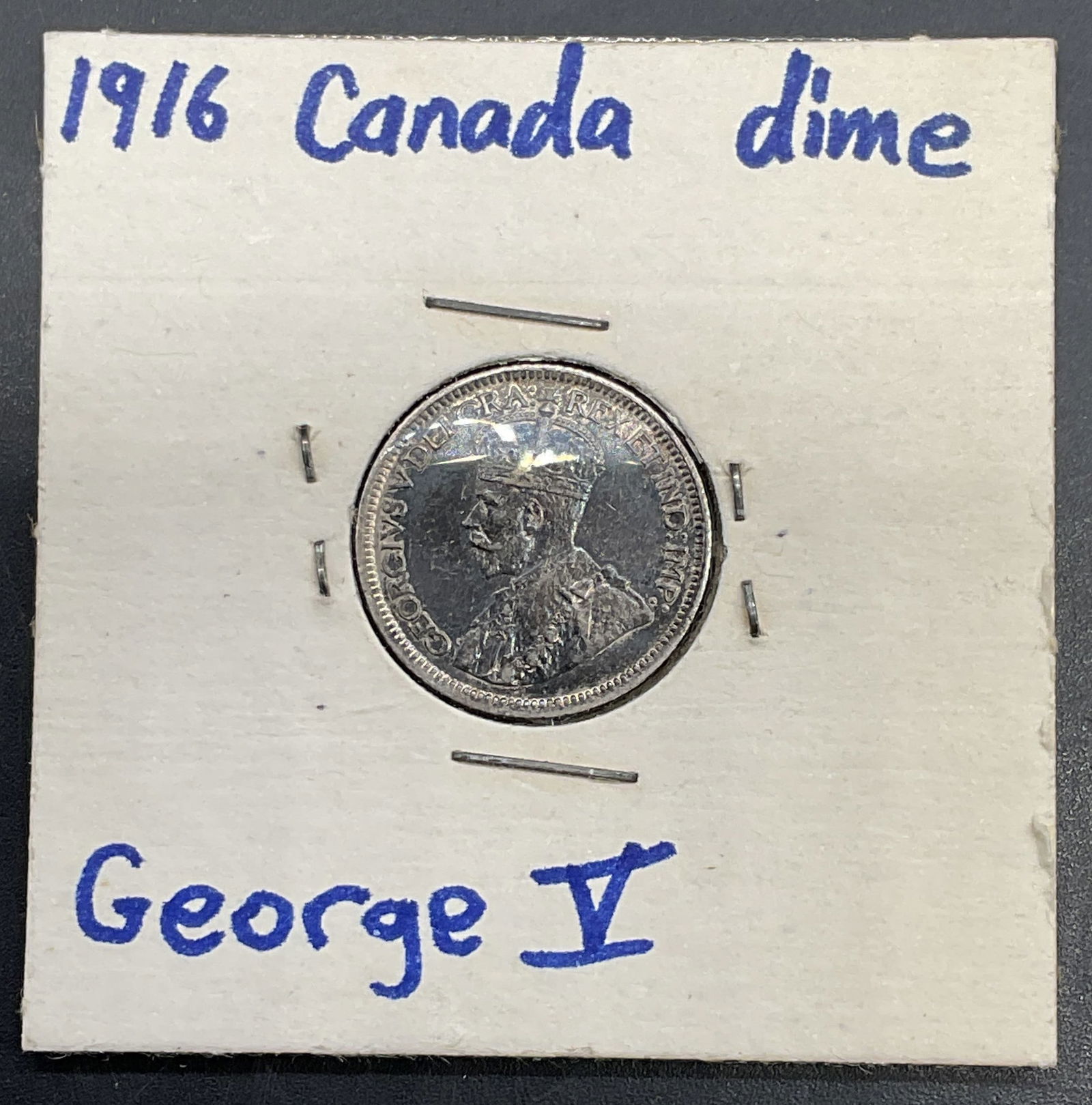 1916 Canada 10 Cent Coin, Sterling Silver (1 of 5)