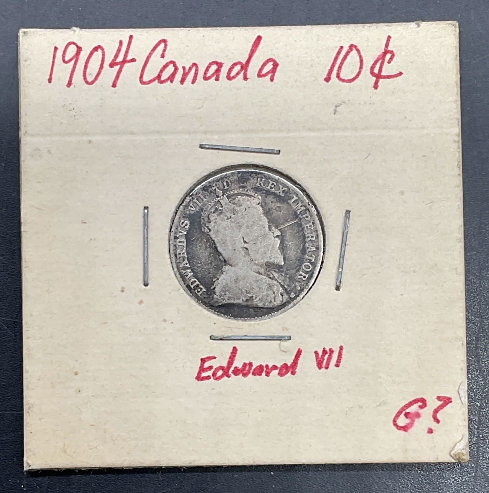 1904 Canada 10 Cent Coin, Sterling Silver (1 of 5)