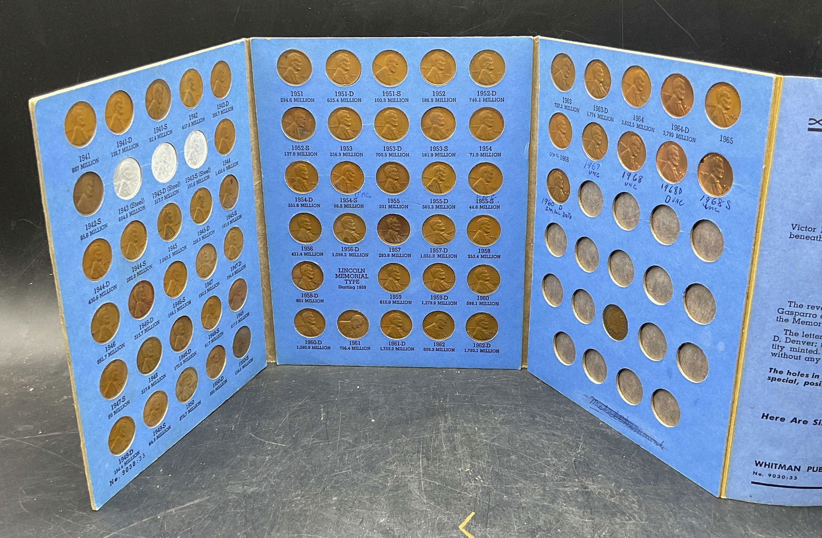 72 Lincoln Head Cent Collection #2 1941-68 (1 of 7)