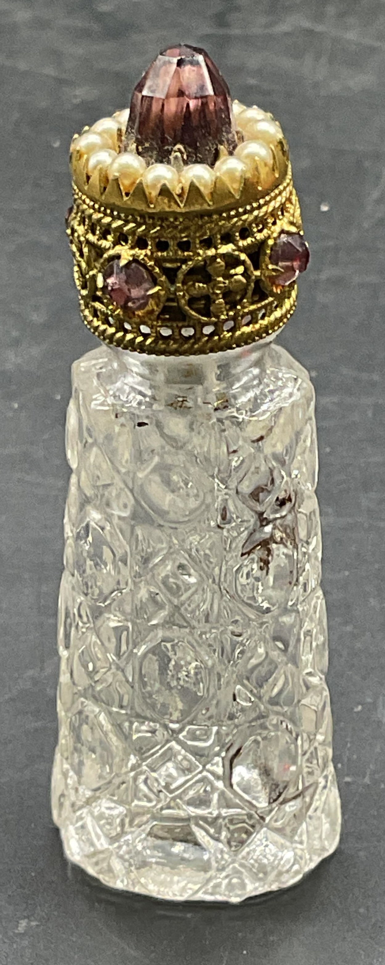 Vtg Irice Crystal Czech Glass Perfume Bottle (1 of 6)