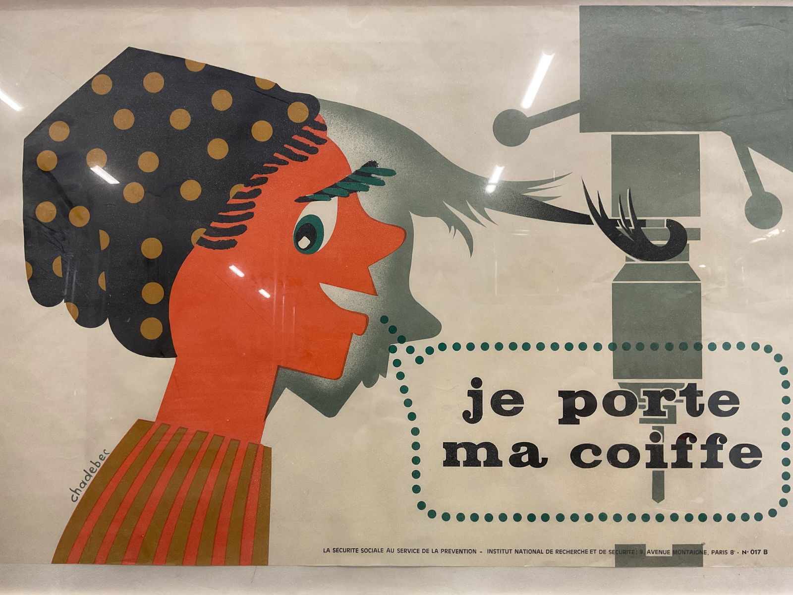 Framed 1970s French Industrial Safety Poster 24in (1 of 6)