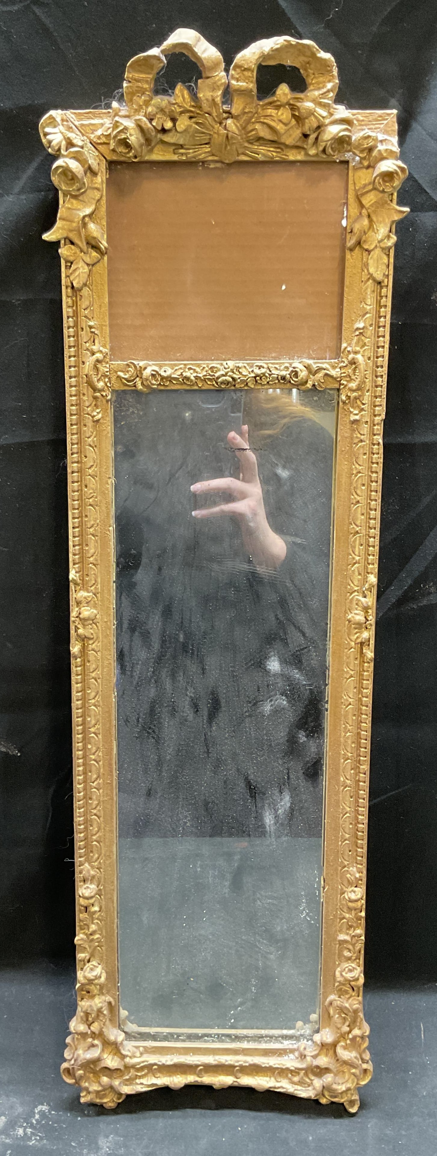 Vintage Ornate Gilt Wood Pic Frame Wall Mirror 26i (1 of 6)