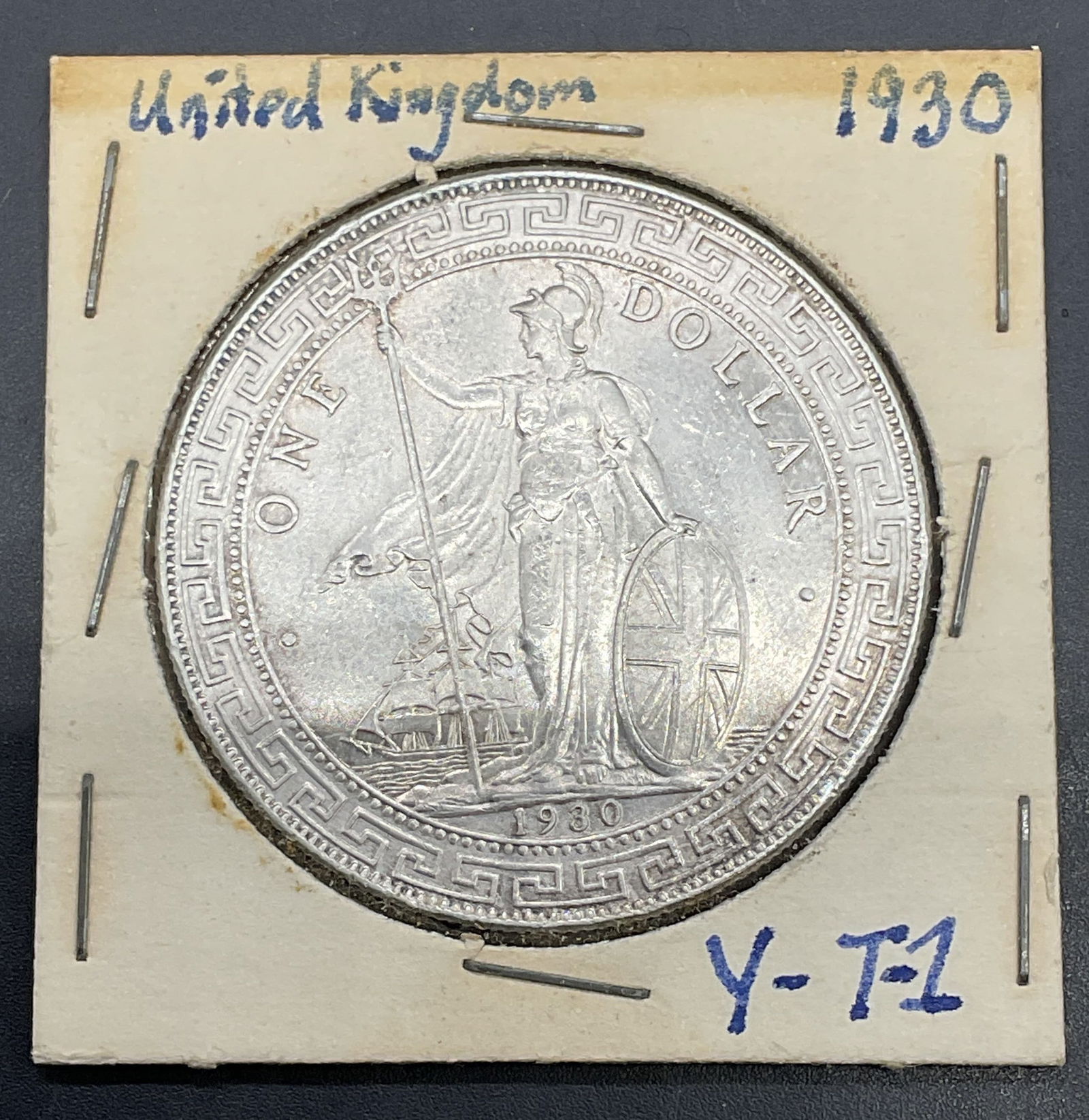 1930 United Kingdom Trade Dollar Coin, 900 Silver (1 of 5)