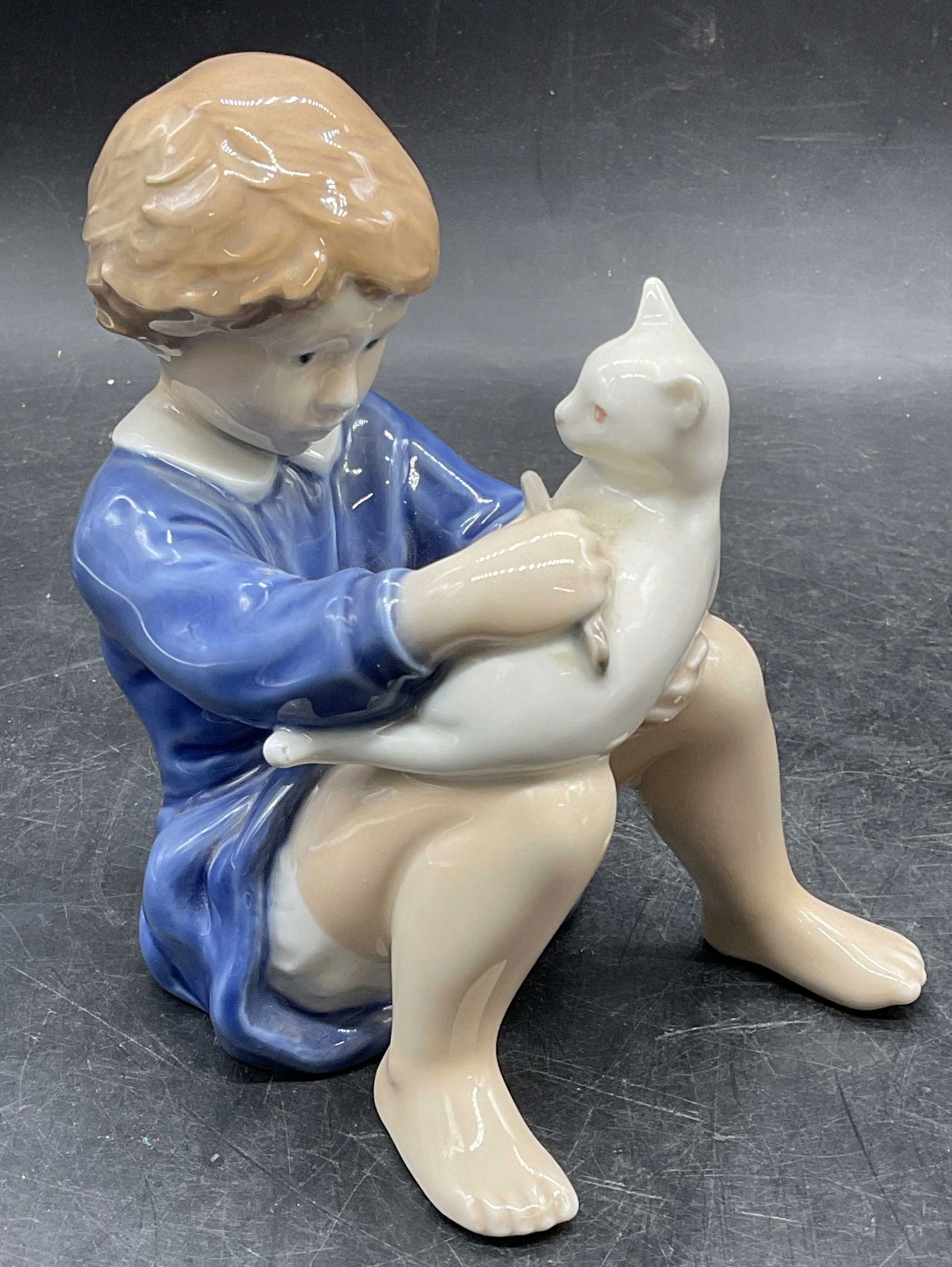 Royal Copenhagen Girl With Cat Porcelain Figurine (1 of 6)