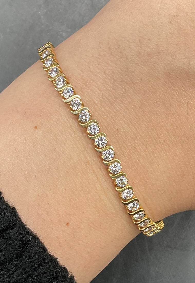 Vintage 14K Gold Semiprecious Bracelet (1 of 7)