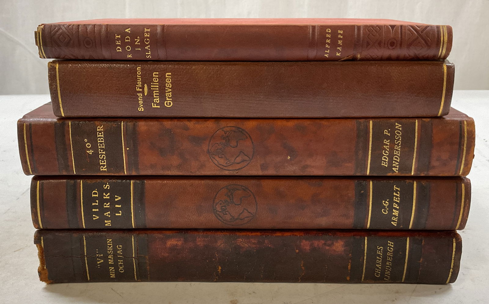 Lot 5 Antq Lthr&Gilt Illus Bks 1900s Kampe+ (1 of 17)
