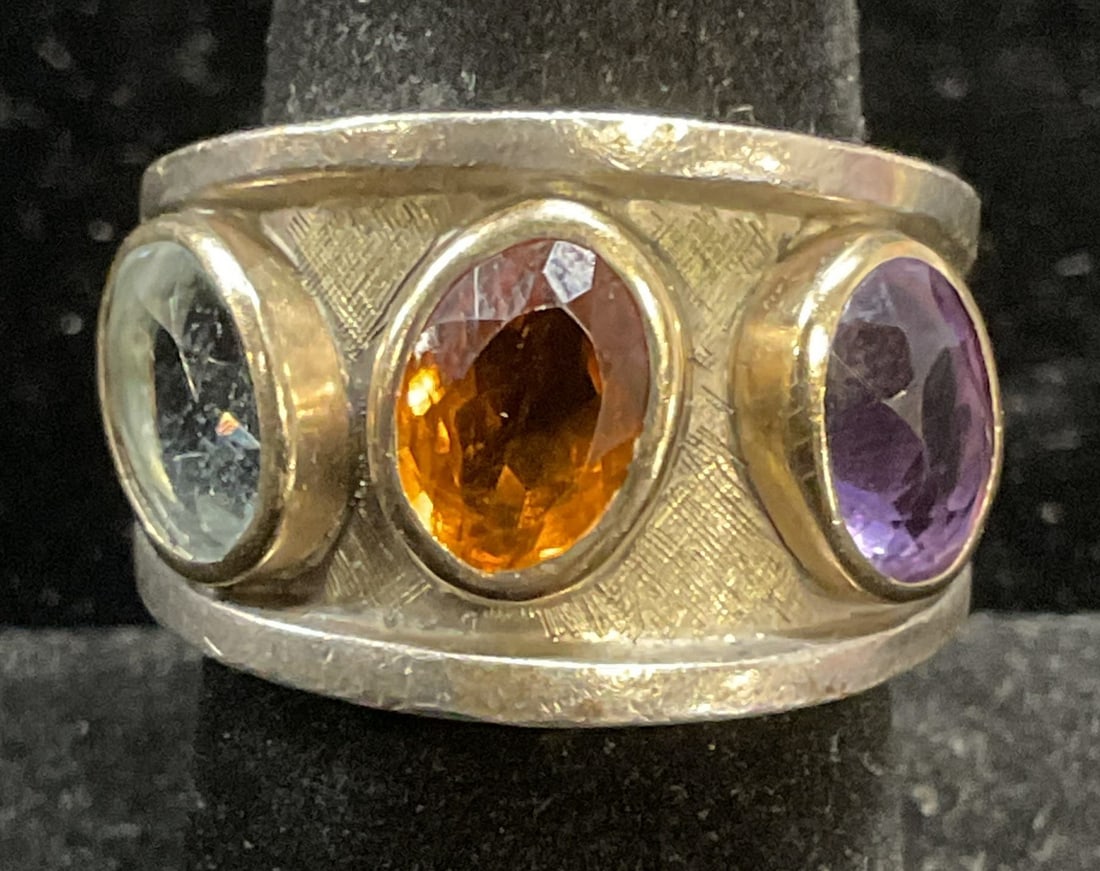 Vintage Sterling Silver Semiprecious Ring (1 of 6)