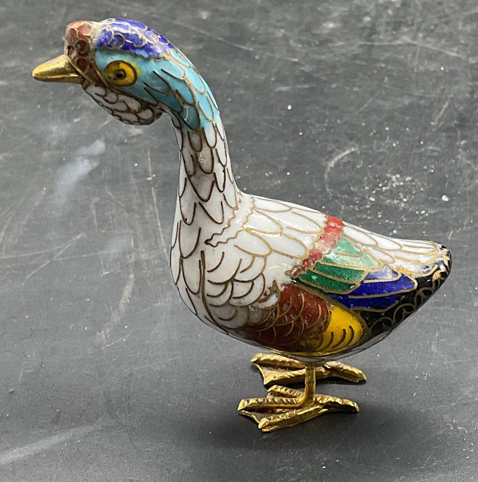 Vintage Cloisonne Duck Figurine (1 of 6)