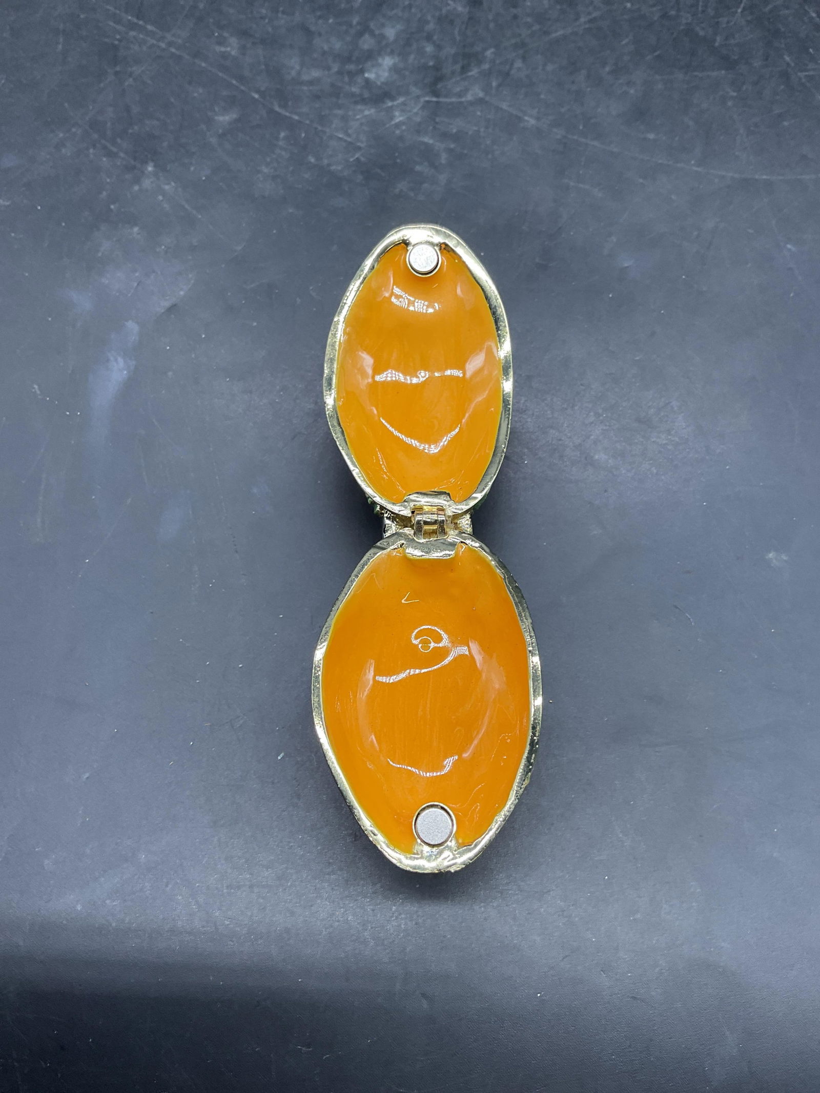 Enameled Crystal Duck Trinket Box - 5