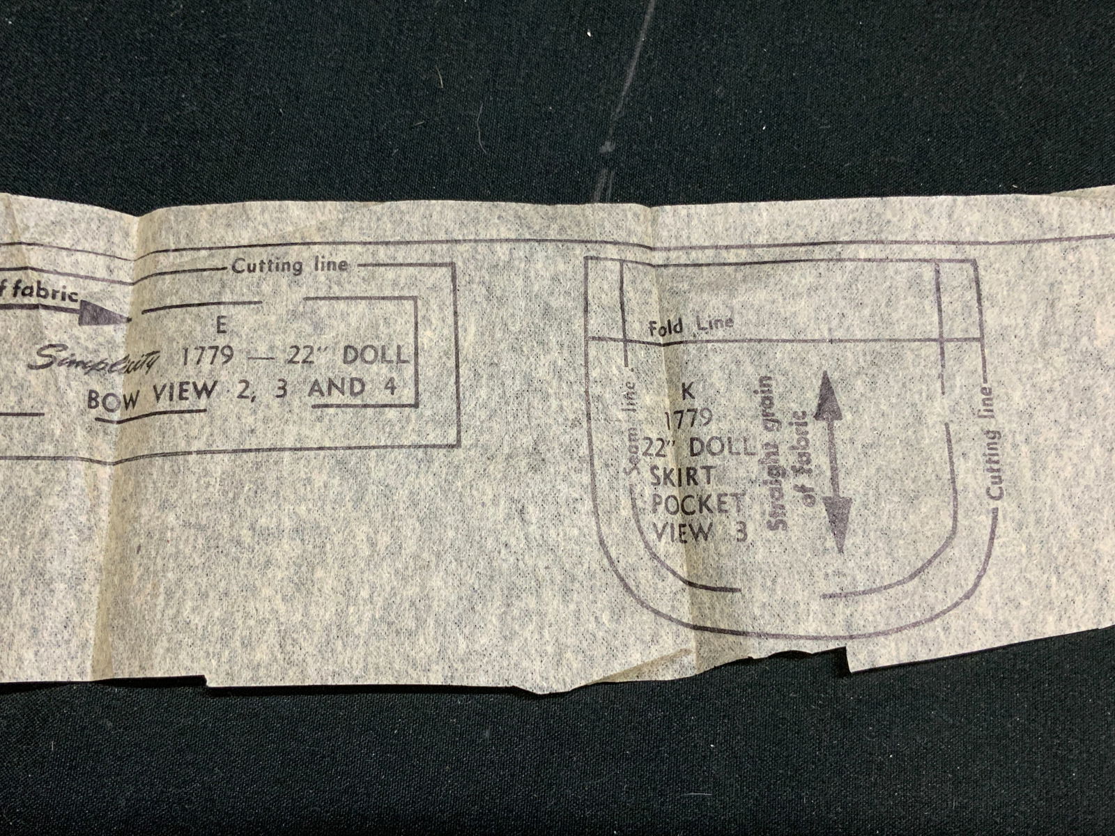 Vtg Simplicity Printed Sewing Pattern 22in - 6