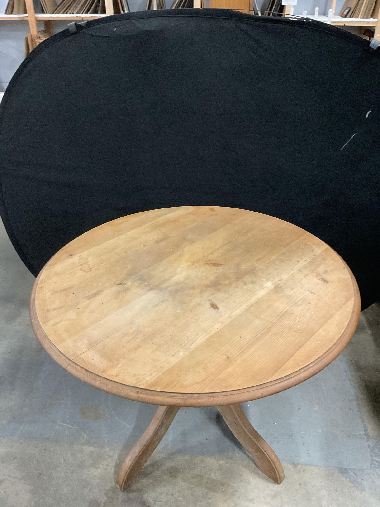 Solid Wood Round Rustic Dining Table 41 In W - 2
